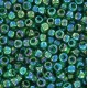 Toho seed beads 8/0 round Transparent-Rainbow Grass Green - TR-08-167B